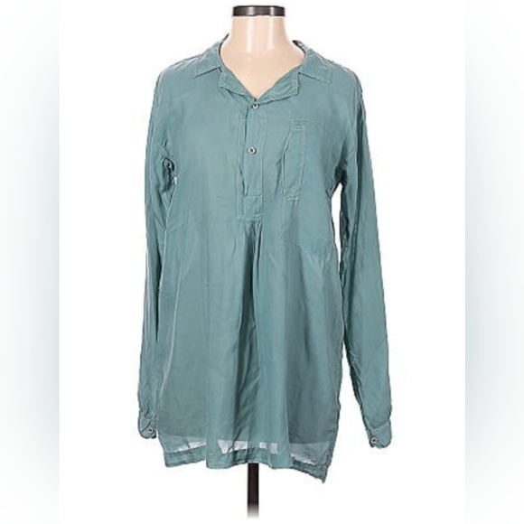 Pete & Greta Johnny Was Long Sleeve Silk Top, Size Small, NWT - Picture 1 of 9